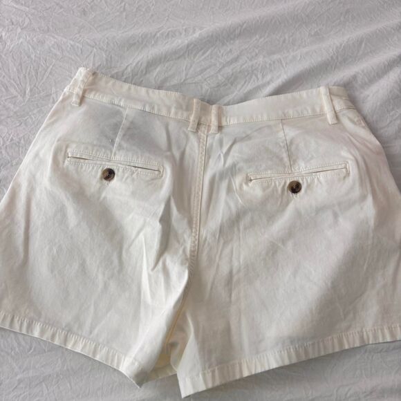 ZARA Business Casual Cargo European Sz 6 High Waisted Women's White Shorts - Picture 1 of 4